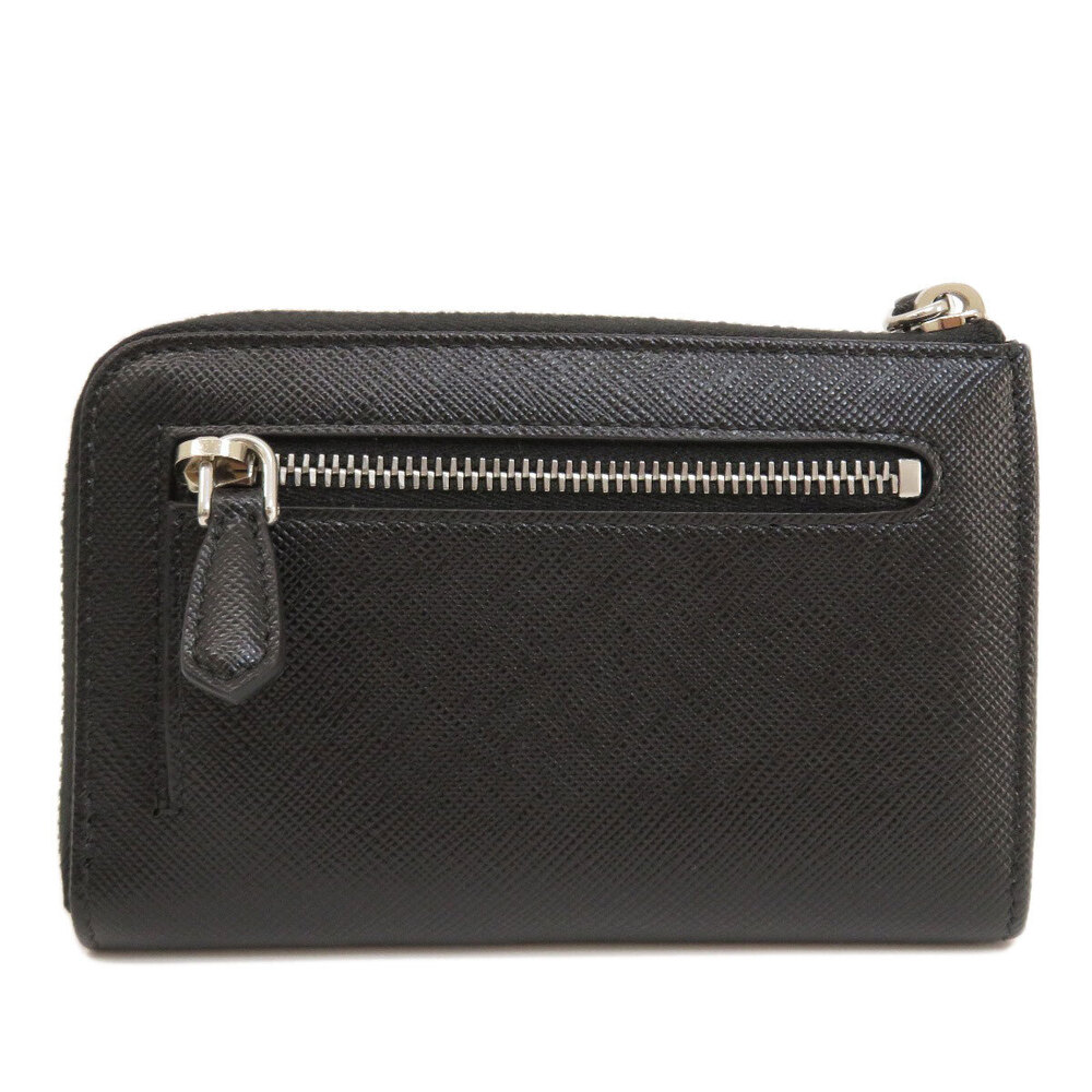 Prada fold Leather purse Bi Saffiano coin Wallet